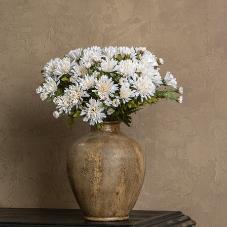 Faux Cream Mum Bush