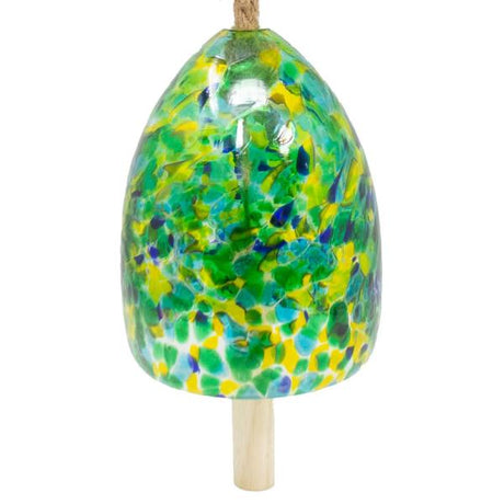 Hand Blown Colorful Glass Hanging Bell