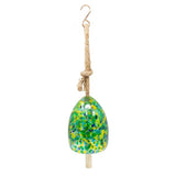 Hand Blown Colorful Glass Hanging Bell