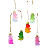 Colorful Gummy Bear Glass Christmas Ornaments