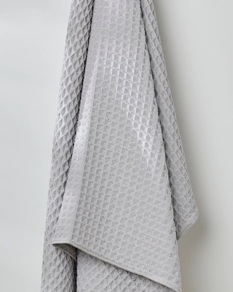 Stone Waffle Geometry Bath Towel & Washcloth