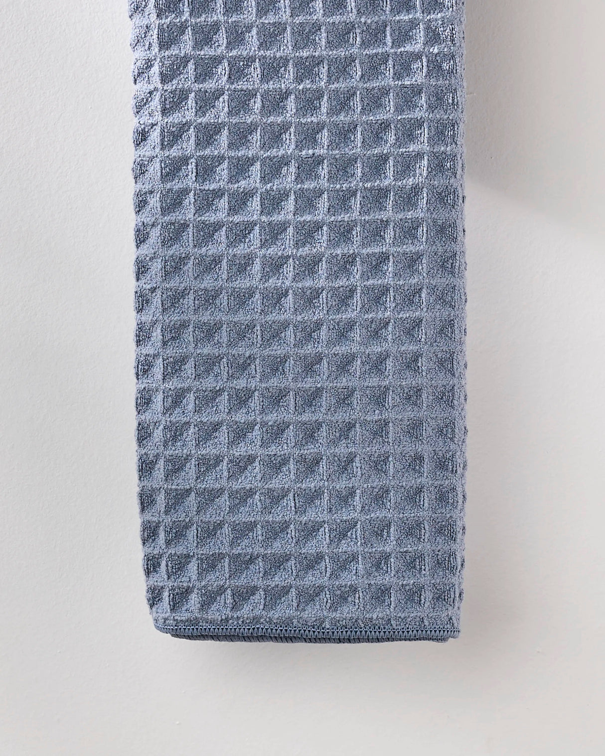 Sky Blue Waffle Geometry Bath Towel & Washcloth