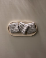 Stone Waffle Geometry Bath Towel & Washcloth