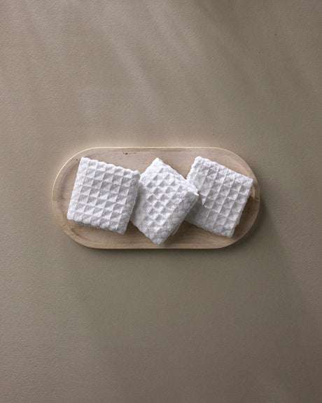 Cloud Waffle Geometry Bath Towel & Washcloth