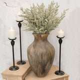 Tall Brown Rustic Ceramic Vase
