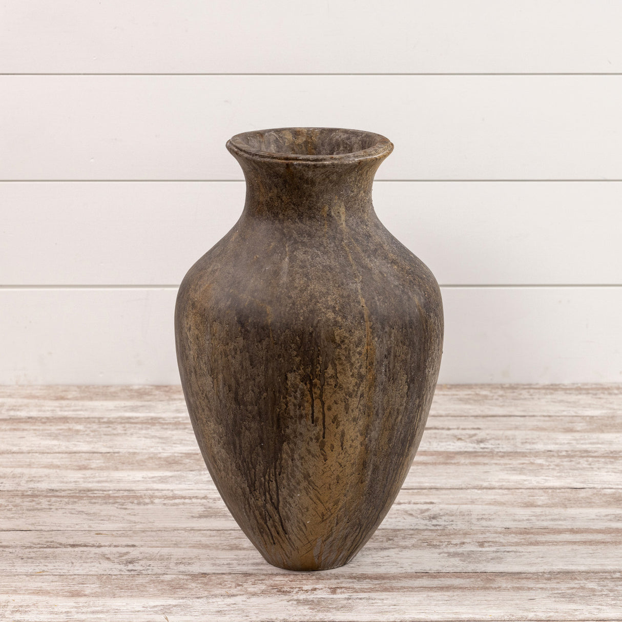 Tall Brown Rustic Ceramic Vase