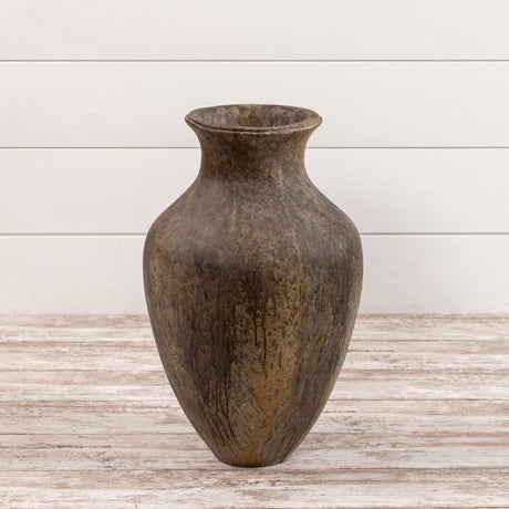 Tall Brown Rustic Ceramic Vase