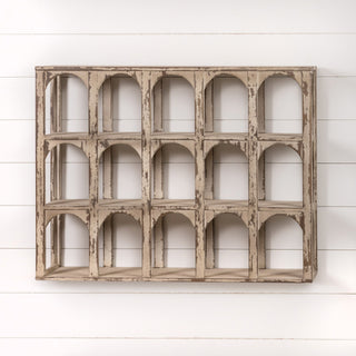 Distressed White Wooden Hanging Cubbies