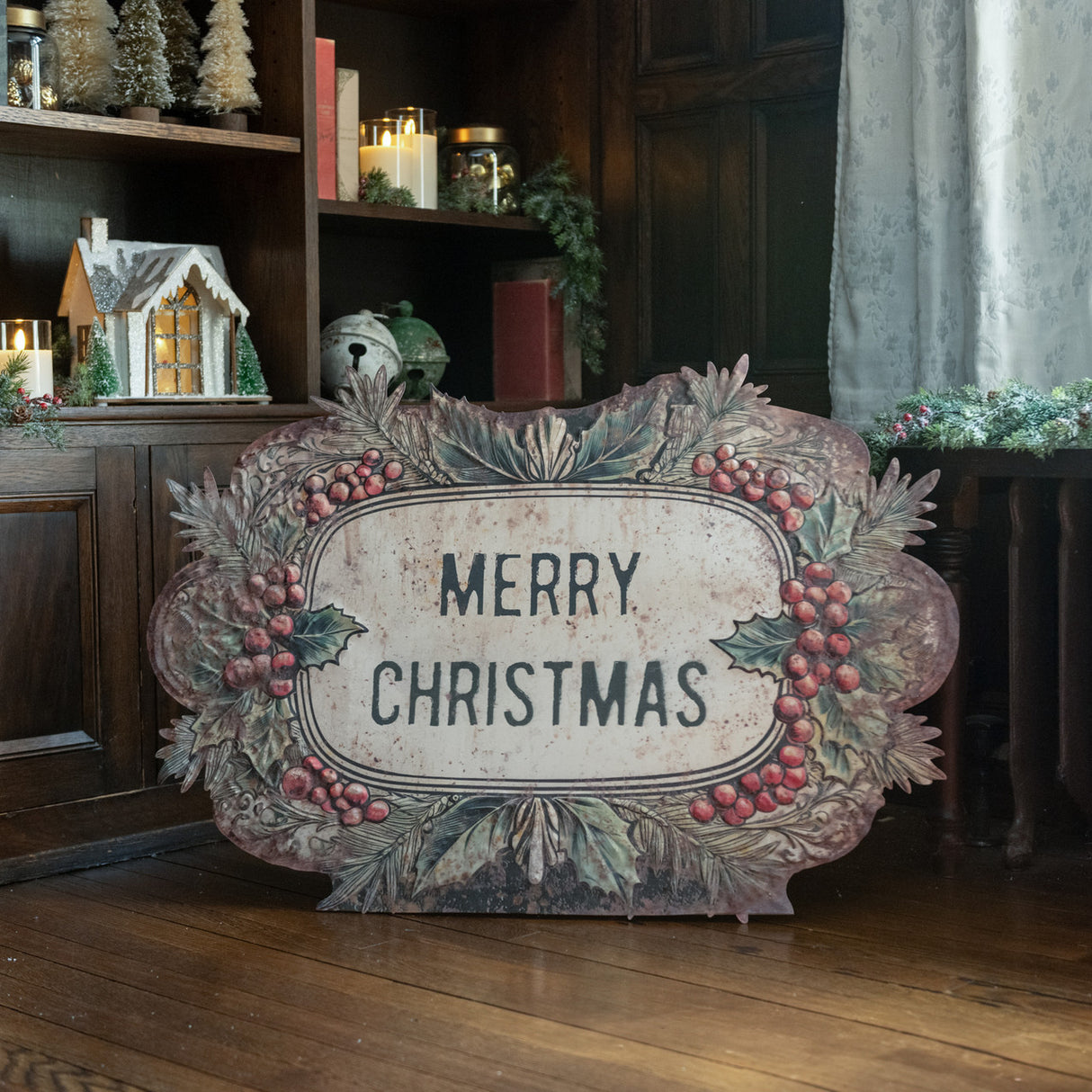 Merry Christmas Vintage-Inspired Metal Dummy Board
