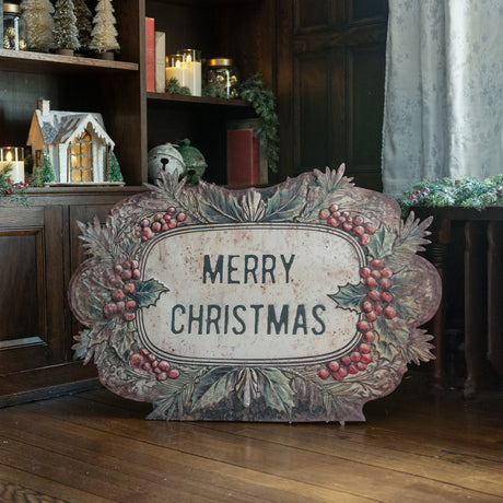 Merry Christmas Vintage-Inspired Metal Dummy Board