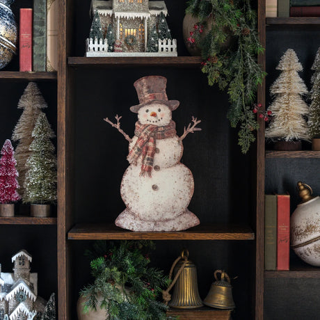Plaid Snowman Metal Dummy Board