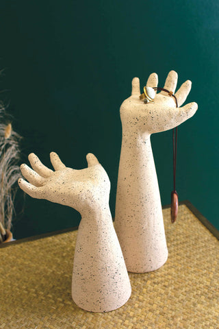 Clay Arms with Open Palm Sculpture Displays