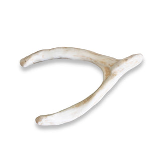 Giant White Clay Wishbone by kalalou