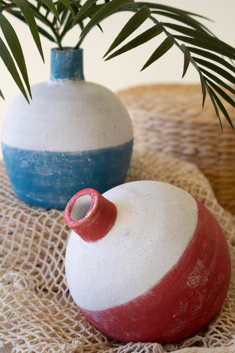 Clay Fishing Bobber Bud Vase