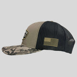 Never Give Up Camo Trucker Hat