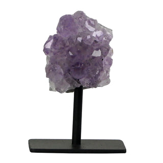 Mini Amethyst Druze Crystal with Metal Pedestal