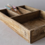 Mango Wood Divided Tray with Handles