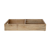 Mango Wood Divided Tray with Handles