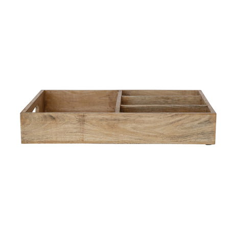 Mango Wood Divided Tray with Handles