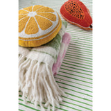 Beaded Lemon Slice Throw Pillow