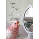 Pink Ceramic Cockatoo Lidded Jar