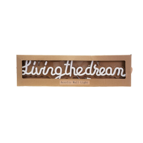 Living the Dream Acrylic LED Wall Sign