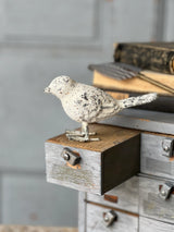 Distressed Cast Iron White Songbirds