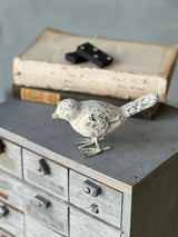 Distressed Cast Iron White Songbirds