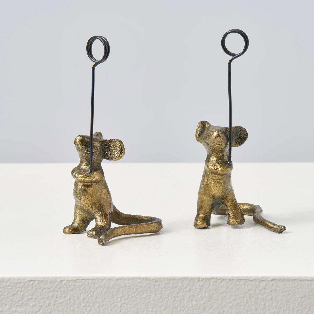 Cast Iron Mouse Card Holder