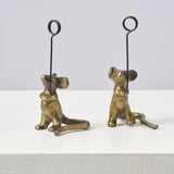 Cast Iron Mouse Card Holder