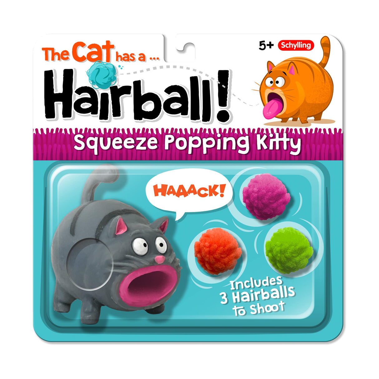 Hairball Squeeze Popping Kitty