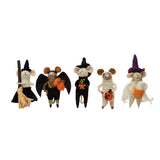 Wool Felt Mouse Critters in Halloween Costumes