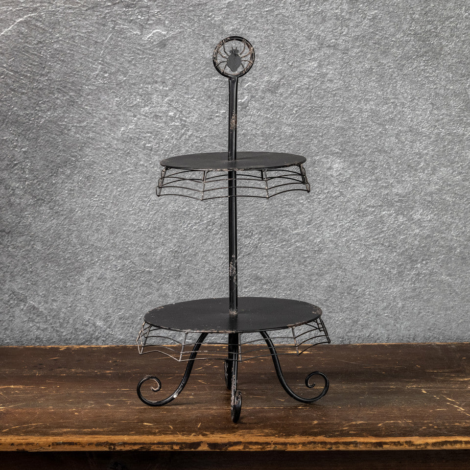 Spider Web Two-Tier Metal Display Stand