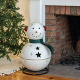 Metal Bell Snowman Figurine