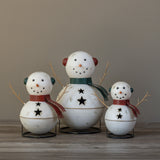Metal Bell Snowman Figurine