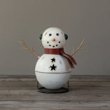 Metal Bell Snowman Figurine