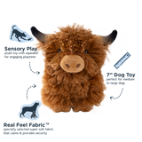 Highland Cow Plush Squeaker Dog Toy
