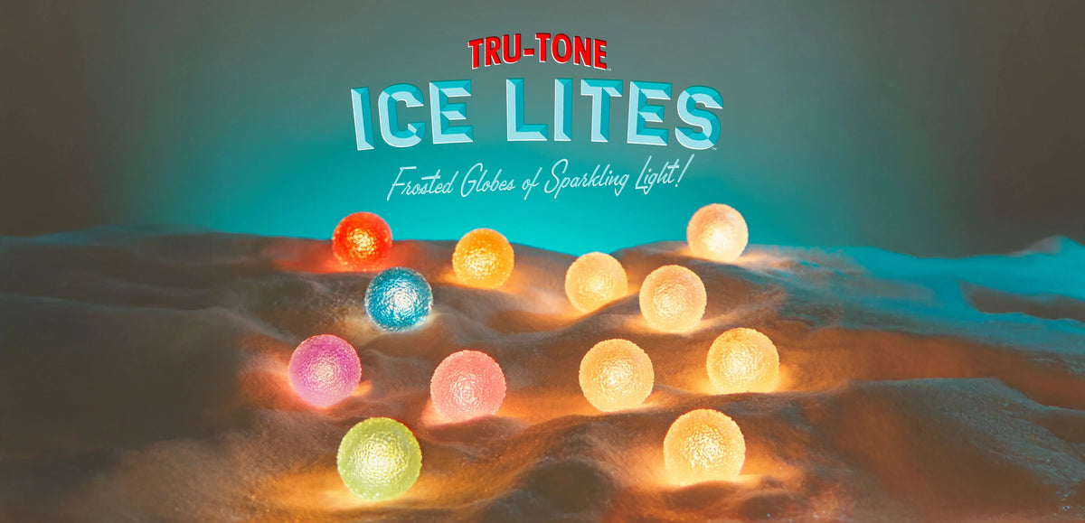 Tru-Tone Ice Lites Clear Frosted Snowball LED Light Strand