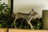 Gold Aluminum Fox Figurine