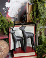 Cast Iron Standing Deer Figurines