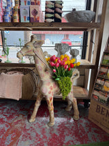 Vintage-Inspired Carousel Giraffe Planter