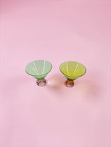 Two Tone Martini Glass with Ball Stem