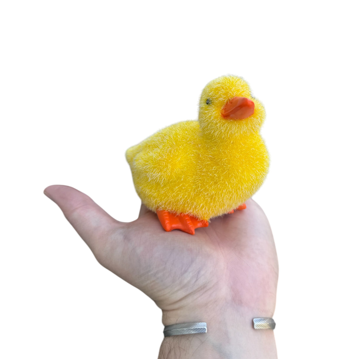 Fuzzy Yellow Duck Figurines