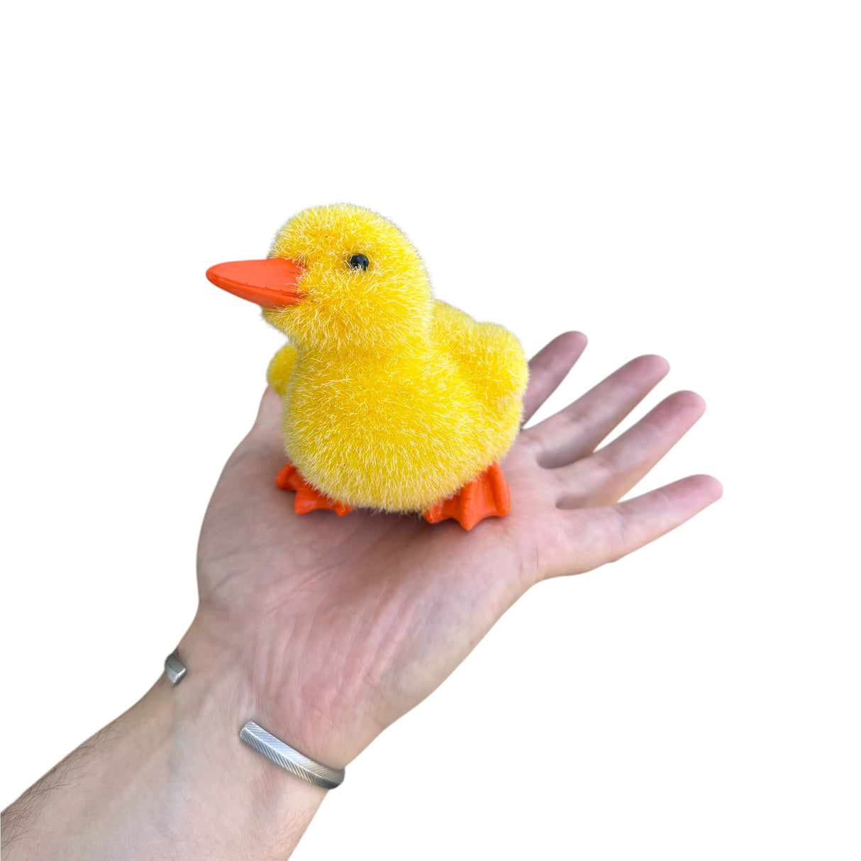 Fuzzy Yellow Duck Figurines