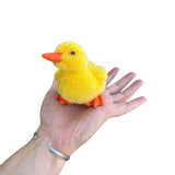 Fuzzy Yellow Duck Figurines