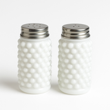 Hobnail Milk Glass Salt and Pepper Shaker Set