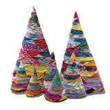 kantha fabric Christmas trees by kalalou