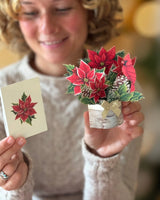Mini Birch Poinsettia Pop-Up Card | FreshCut Paper