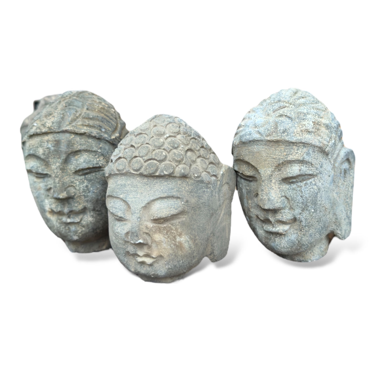 granite stone buddha head statues