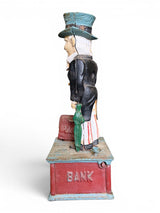 Vintage Uncle Sam Cast Iron Mechanical Coin Bank